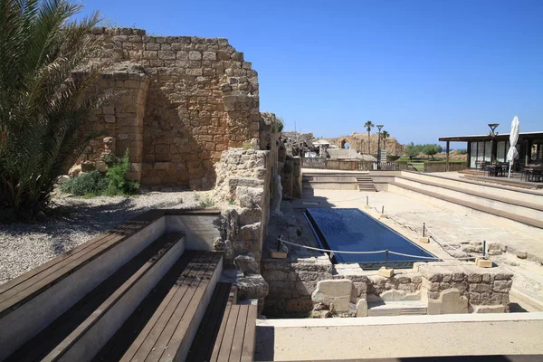 Escavações Cesareia Palestina Cidade Antiga Localizada Costa Mediterrânea Israel Moderno — Fotografia de Stock