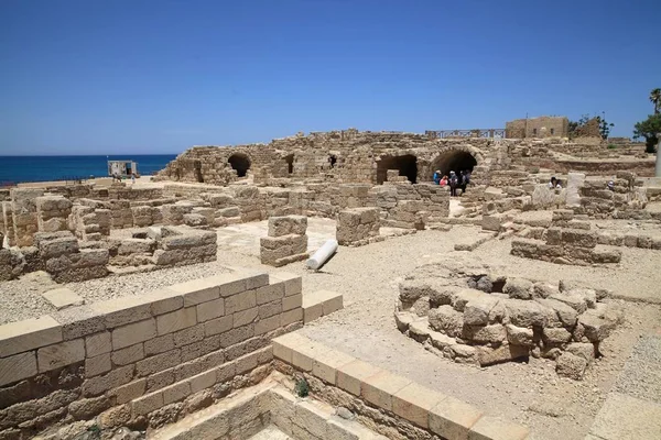 Excavation Caesarea Palestine Ancient City Located Mediterranean Coast Modern Israel — Stock Photo, Image
