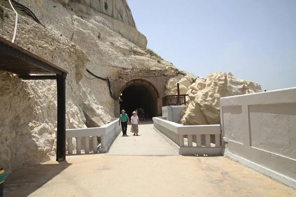 Ingången Till Grottan Rosh Hanikra Geologisk Formation Norra Israel — Stockfoto