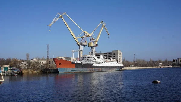 Sea Vessel Berth Nikolaev Ukraine — Stock Photo, Image