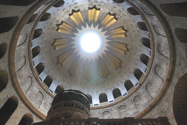 Interiör Heliga Gravens Kyrka Jerusalem Kyrka Kristi Uppståndelse Det Ursprungliga — Stockfoto