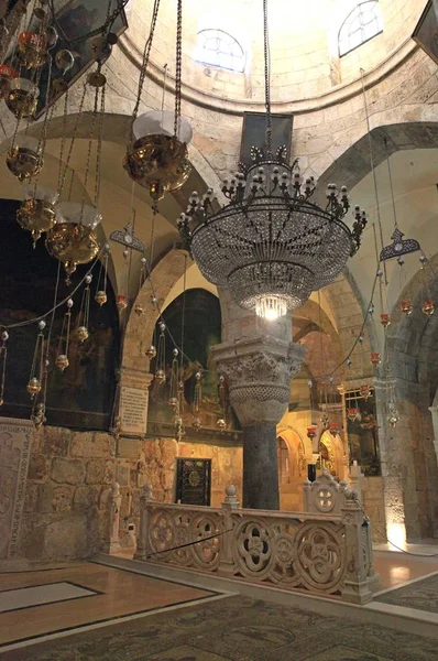 Interior of the Church of the Holy Sepulcher (Jerusalem Church of the Resurrection of Christ - the original name and is still the main among the Orthodox Greeks and Arabs), Jerusalem, Israel