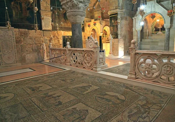 Interior Iglesia Del Santo Sepulcro Jerusalén Iglesia Resurrección Cristo Nombre —  Fotos de Stock