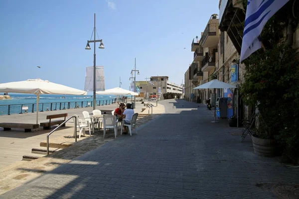 以色列特拉维夫贾法港的堤防 — 图库照片