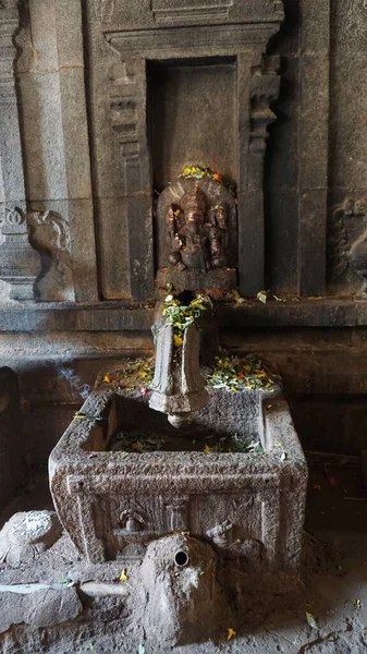 Virupakshi寺院複合体内の内部 ハンピに位置するシヴァ専用のヒンズー教の寺院 トゥンガバドラ川 旧首都ヴィジャヤナガラ カルナータカ インド — ストック写真