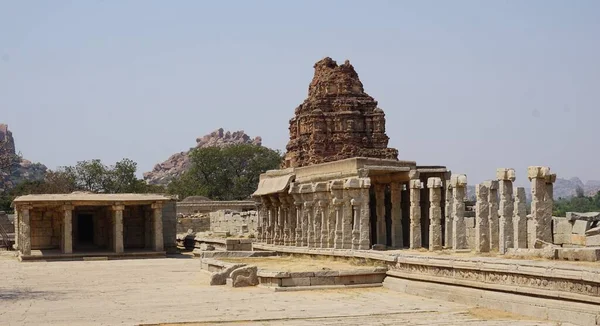 Virupakshi Temple Ett Hinduiskt Tempel Tillägnat Shiva Beläget Hampi Stranden — Stockfoto