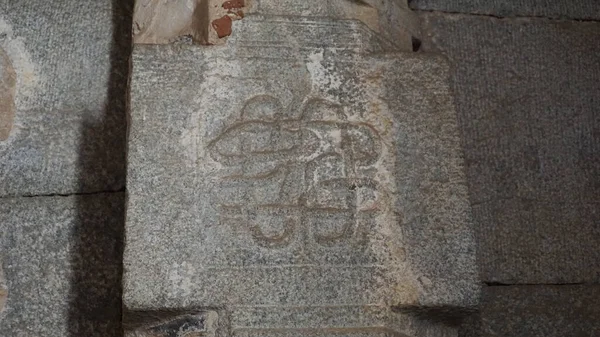 Interior Statues Columns Murals Sculptures Virupakshi Temple Complex Hindu Temple — Stock Photo, Image