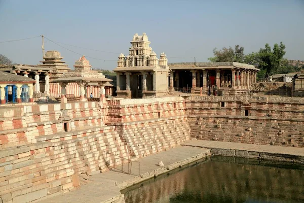 Der Ruinenkomplex Zahlreicher Tempel Der Ehemaligen Hauptstadt Des Hindu Reiches — Stockfoto