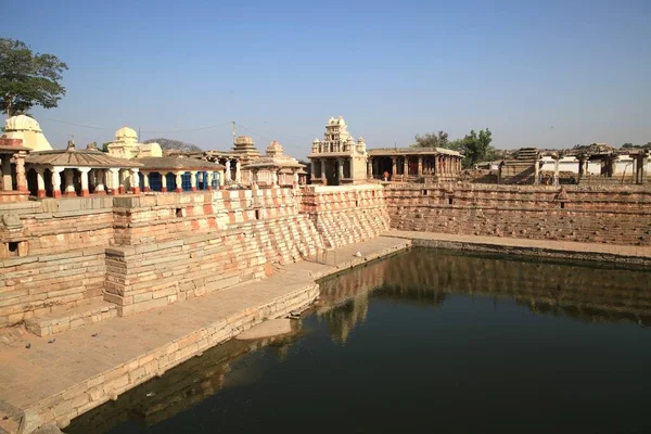Комплекс Руин Многочисленных Храмов Бывшей Столицы Индуистской Империи Виджаянагара — стоковое фото