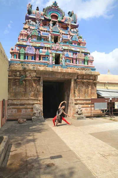 Świątynia Hinduistyczna Sarangapani Mieście Kumbakonam Południowe Indie — Zdjęcie stockowe