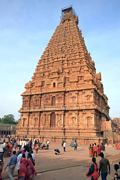 Brihandishwara Mandir Thajavur Tamil Nadu India Templo Considerado Ejemplo Más —  Fotos de Stock