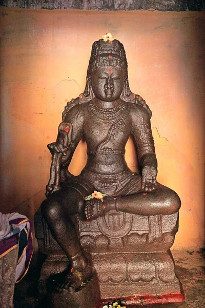 Kamienne Posągi Hinduskich Świątyniach Tamil Nadu Południowe Indie — Zdjęcie stockowe
