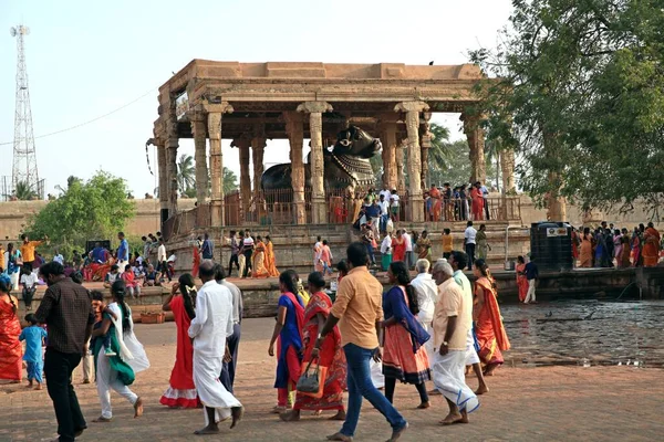 Брихандишвара Мандир Таджавуре Тамил Наду Индии Храм Считается Самым Выдающимся — стоковое фото