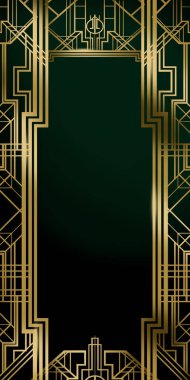 Büyük Gatsby Art Deco Film Film arka plan afiş işareti ilham