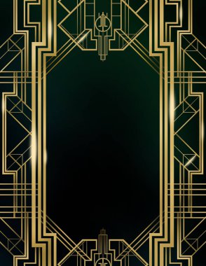 Büyük Gatsby Art Deco Film Film arka plan afiş işareti ilham