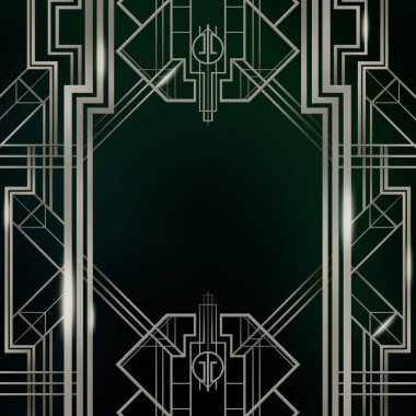 Büyük Gatsby Art Deco Film Film arka plan afiş işareti ilham