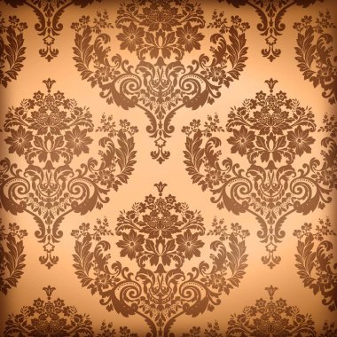 New Orleans Damask deseni duvar kağıdı parşömen kağıdı arka plan doku