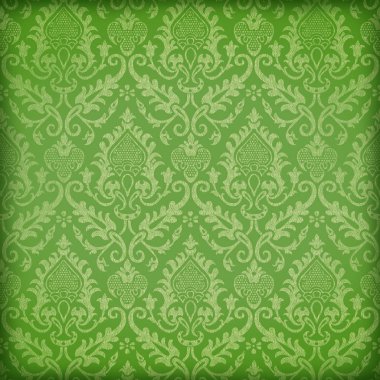 New Orleans Damask deseni duvar kağıdı parşömen kağıdı arka plan doku