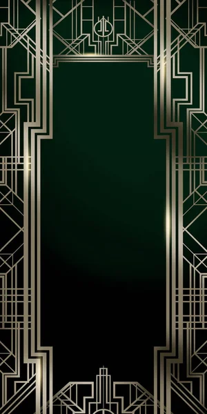 Great Gatsby Art Deco Film Film Inspirerad Bakgrund Affisch Banner — Stockfoto