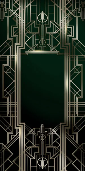 Great Gatsby Art Deco Film Film Inspirerad Bakgrund Affisch Banner — Stockfoto