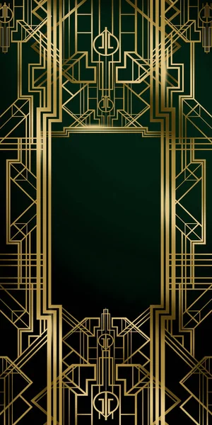 Gran Gatsby Art Deco Película Inspirada Fondo Cartel Pancarta Signo —  Fotos de Stock