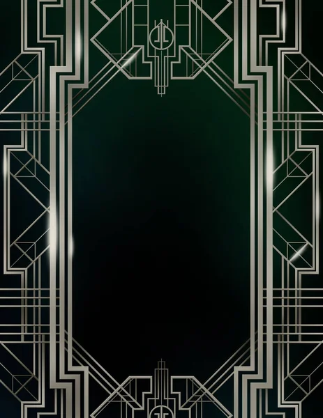 Grote Gatsby Art Deco Movie Film Geïnspireerd Achtergrond Poster Banner — Stockfoto