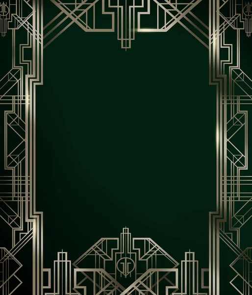 Great Gatsby Art Deco Movie Film Inspired Background Poster Banner — Stock Photo, Image