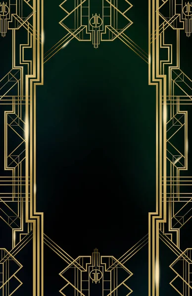 Gran Gatsby Art Deco Película Inspirada Fondo Cartel Pancarta Signo — Foto de Stock