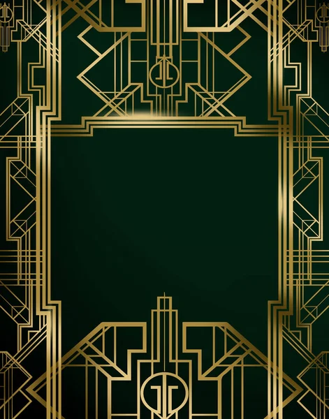 Grand Film Gatsby Art Déco Inspiré Arrière Plan Affiche Bannière — Photo