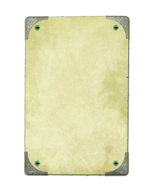 Victoria parşömen kağıt üzerinde beyaz arka plan koleksiyon izole