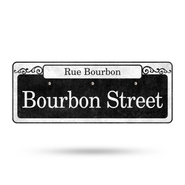 New Orleans Louisiana French Quarter Traditional Street Signs clipart