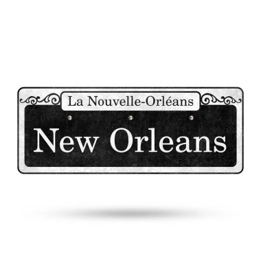 New Orleans Louisiana Fransız çeyrek geleneksel sokak işaretleri