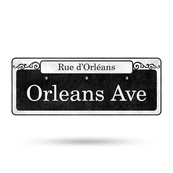 ニユー オーリンズのルイジアナのフランス語四半期伝統的な道路標識 — ストック写真