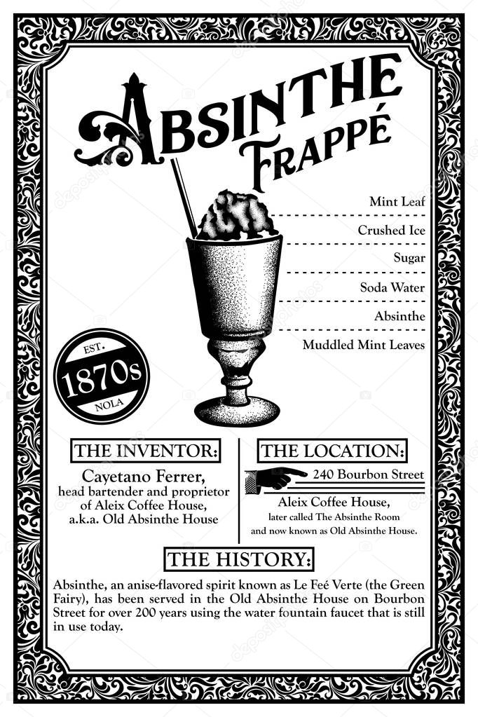 History of New Orleans French Quarter Libations Cocktail Infographic