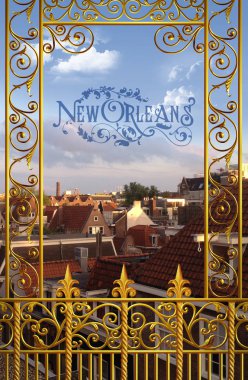 Mardi Gras balkon Parade kutlama tarihi ikonik dövme demir New Orleans Fransız çeyrek