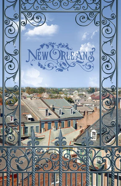 New Orleans French Quarter Mardi Gras Balcony Parade Celebration Historic — Stock Photo, Image