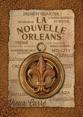 Louisiana hayat New Orleans kültürü arka plan damasko sanat Güney yaşam