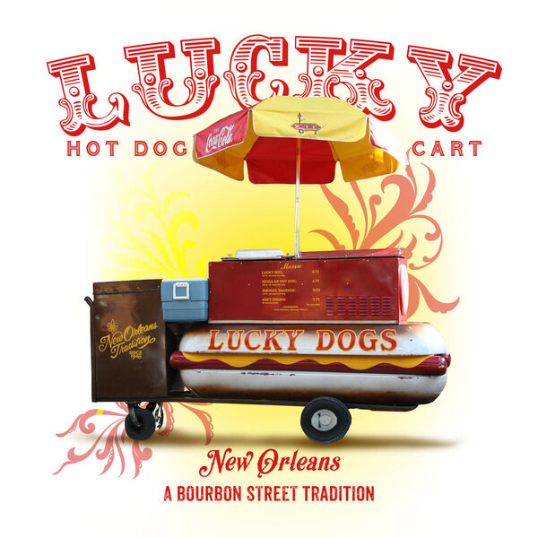 New Orleans French Quarter Louisiana Culture Decorative Artwork Square Background