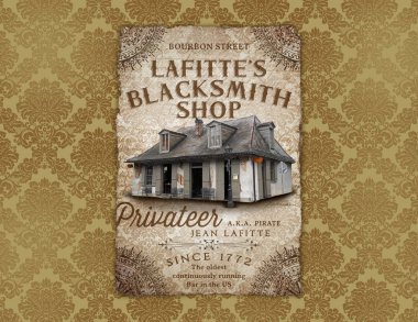 Louisiana Life Collection Digital Artwork Design New Orleans Louisiana Cuisine Cocktail Culture Background Damask Pattern Texture