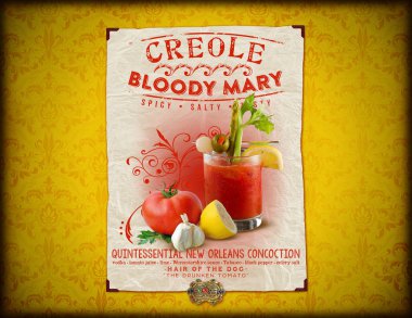 NOLA Culture Collection Digital Artwork Design New Orleans Louisiana Cuisine Cocktail Culture Background Damask Pattern Texture