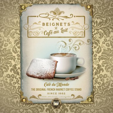 NOLA Culture Collection Digital Artwork Design New Orleans Louisiana Cuisine Cocktail Culture Background Damask Pattern Texture