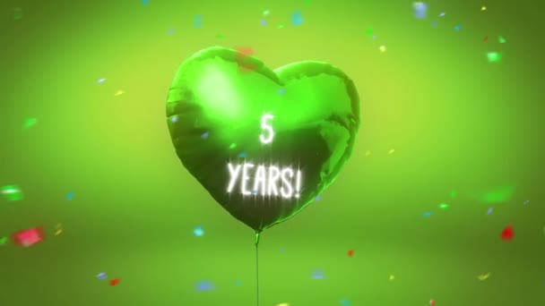 Herzlichen Glückwunsch Zum Geburtstag Seit Jahren Gelkugeln Animation — Stockvideo