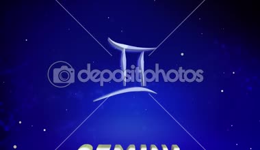 İkizler burcu Zodyak işareti animasyon.