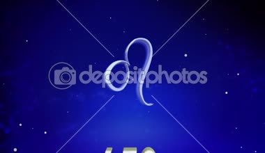 Aslan burcu işareti animasyon.