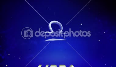 Terazi burcu işareti animasyon. Astrolojik burcu Terazi.