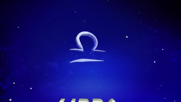 Libra Animation Του Σημάδι Του Zodiac Αστρολογικό Ζώδιο Ζυγός — Αρχείο Βίντεο