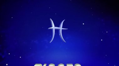 Balık burcu işareti animasyon. Astrolojik burcu Balık burcu.