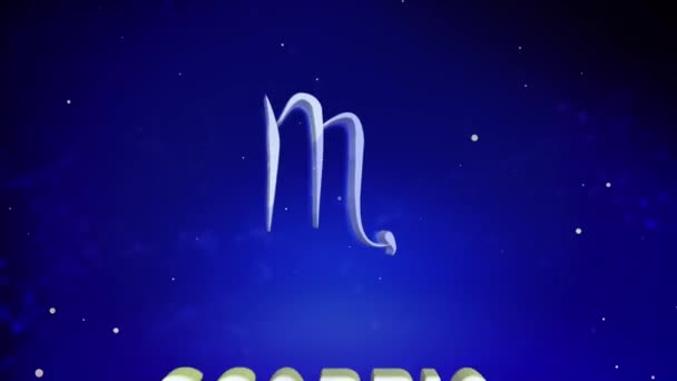 Skorpion Animation Des Tierkreiszeichens Astrologisches Zeichen Des Tierkreisskorpions — Stockvideo
