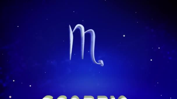 Scorpione Animazione Del Segno Dello Zodiaco Segno Astrologico Dello Scorpione — Video Stock