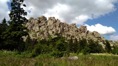 Taganay Ulusal Parkı. Zirvenin manzarası 